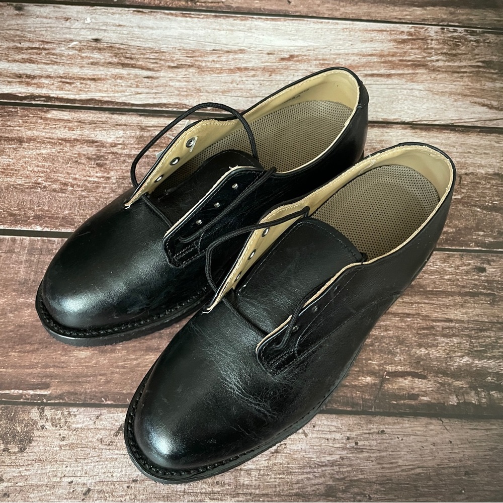 Hand Made Genuine Leather Oxford Vibram Sole Black Dress Shoes Made in Canada